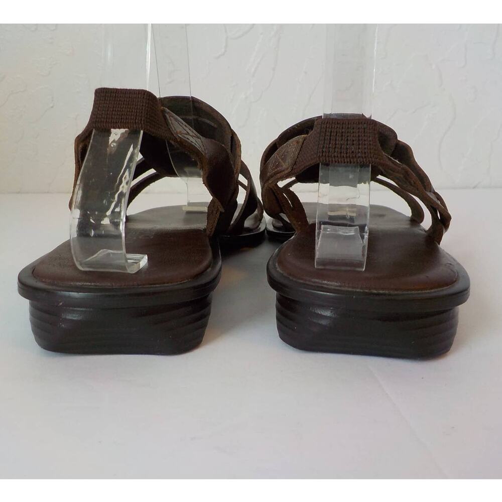 Y2K Retro Montego Bay Club Brown Leather Strappy Sandals Slingback Women 8.5 M - Picture 7 of 15